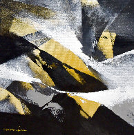 Gold Fusion Ⅰ 16x16 Original Painting by Thomas Leung - 0