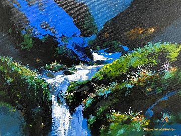 Creek 2022 12x16 Original Painting - Thomas Leung
