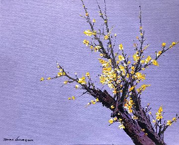 Little Plum Flower 2022 16x20 Original Painting - Thomas Leung