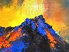 Volcano Eruption 2022 35x59 - Huge Original Painting by Thomas Leung - 2