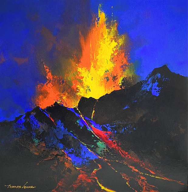Lava River 2022 20x20 Original Painting by Thomas Leung