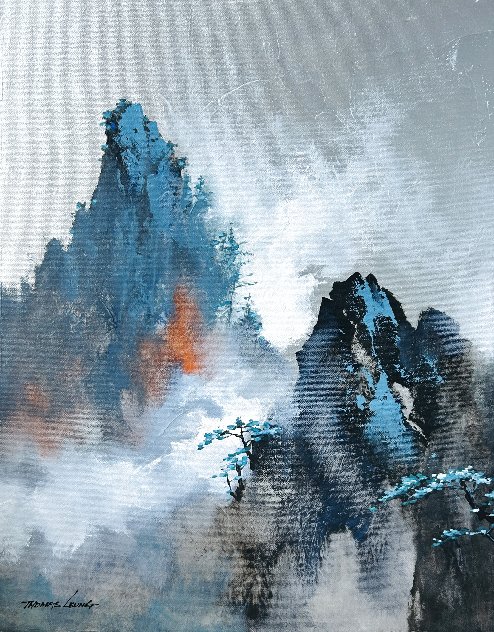 Into the Mist 2023 25x21 Original Painting by Thomas Leung