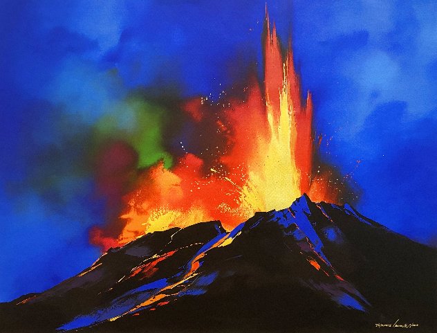 Volcanic Majesty Embellished Limited Edition Print by Thomas Leung