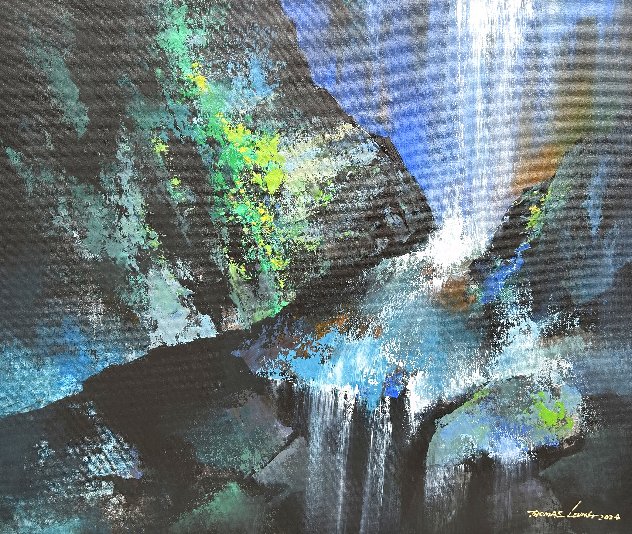 Mountain Stream II 2024 22x26 Original Painting by Thomas Leung