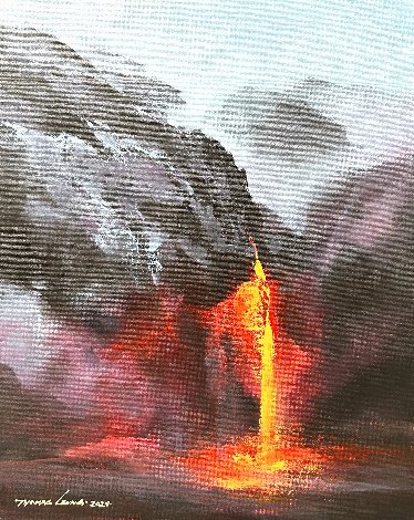 Harmony Between Fire and Water 2024 24x20 - Hawaii Original Painting - Thomas Leung