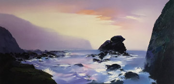 Shell Beach 24x48 Huge Original Painting - Thomas Leung Shell Beach 24x48 Huge Original Painting - Thomas Leung