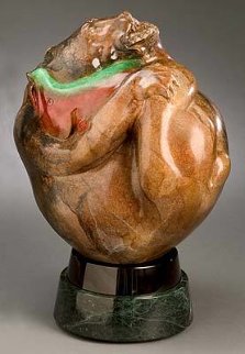 More Than I Can Chew Bronze Sculpture 2005 16x11 Sculpture - Joshua Tobey