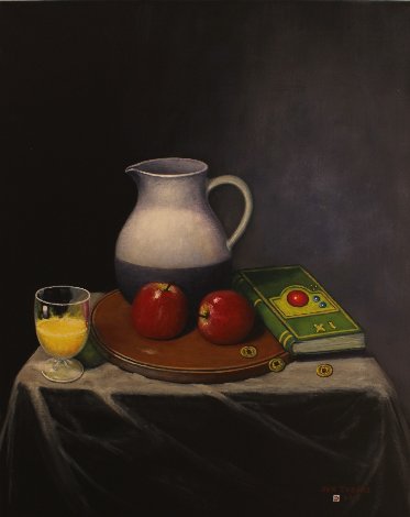 Orange Juice And I-Ching 30x24 Original Painting - Ken Tobias