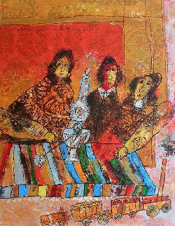 Le Petit Train 1970 Limited Edition Print - Theo Tobiasse Le Petit Train 1970 Limited Edition Print - Theo Tobiasse