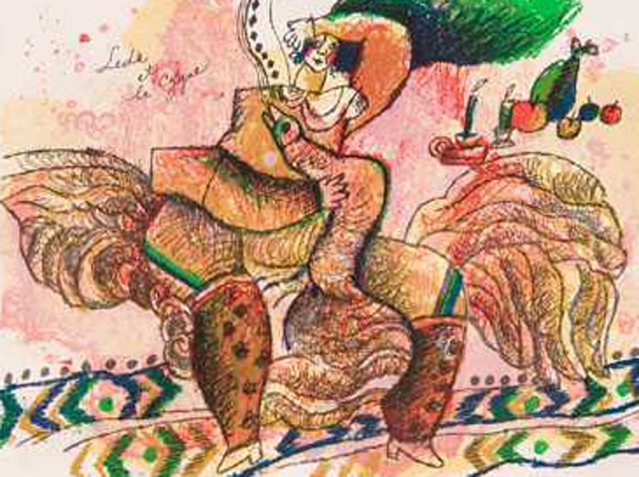 Leda Et Le Cygne Limited Edition Print by Theo Tobiasse Leda Et Le Cygne Limited Edition Print by Theo Tobiasse