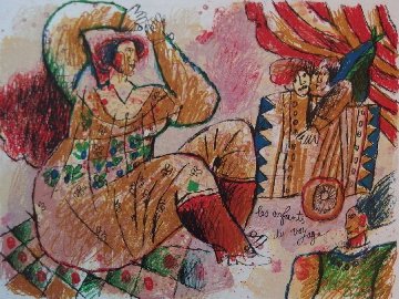 Les Enfants Du Voyage Limited Edition Print - Theo Tobiasse Les Enfants Du Voyage Limited Edition Print - Theo Tobiasse