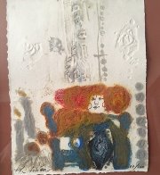 Dame Aux Deux Bougies 1982 Embellished Limited Edition Print by Theo Tobiasse - 1 Dame Aux Deux Bougies 1982 Embellished Limited Edition Print by Theo Tobiasse - 1