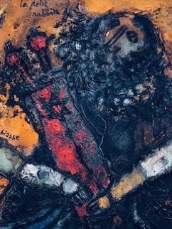 Le Petit Rabbin 1965 20x17 Original Painting - Theo Tobiasse Le Petit Rabbin 1965 20x17 Original Painting - Theo Tobiasse