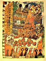 Four Lights of the Midrash, Suite of 4 1980 Limited Edition Print by Theo Tobiasse - 4 Four Lights of the Midrash, Suite of 4 1980 Limited Edition Print by Theo Tobiasse - 4