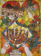 Four Lights of the Midrash, Suite of 4 1980 Limited Edition Print by Theo Tobiasse - 0 Four Lights of the Midrash, Suite of 4 1980 Limited Edition Print by Theo Tobiasse - 0