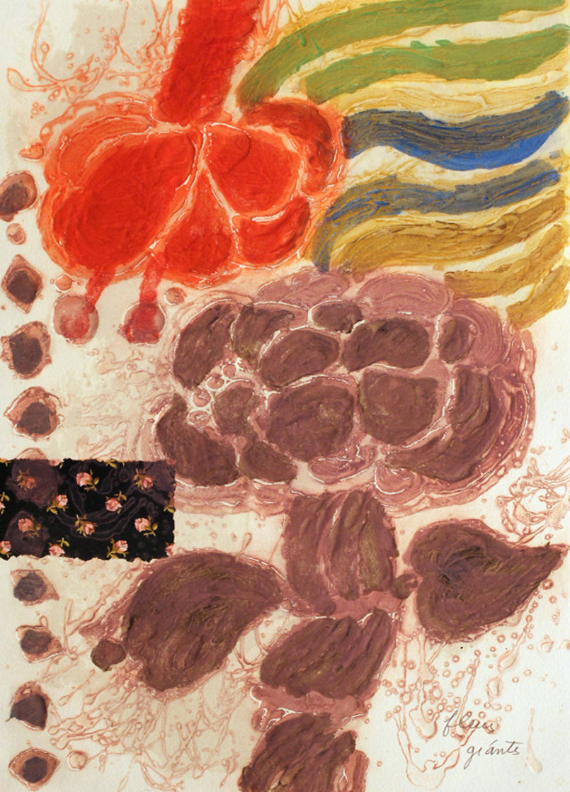 Les Fleurs Geantes 1981 Limited Edition Print by Theo Tobiasse Les Fleurs Geantes 1981 Limited Edition Print by Theo Tobiasse