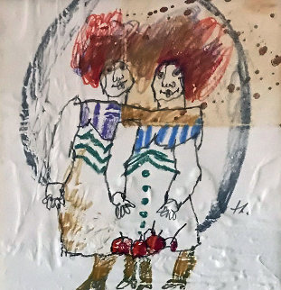 Se Souvenir Du Reve 1983 14x14 Works on Paper (not prints) - Theo Tobiasse Se Souvenir Du Reve 1983 14x14 Works on Paper (not prints) - Theo Tobiasse