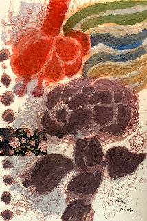 Les Fleurs Geantes 1981 Limited Edition Print - Theo Tobiasse Les Fleurs Geantes 1981 Limited Edition Print - Theo Tobiasse