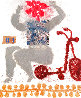 Femme Fleur Avec Bicyclette 1981 Limited Edition Print by Theo Tobiasse - 0