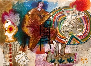 Vers Quel Monde Suis Je Entraine? Limited Edition Print - Theo Tobiasse Vers Quel Monde Suis Je Entraine? Limited Edition Print - Theo Tobiasse