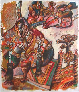 Poeme a Trois Voix Au Pied De La Montagne Suite of 3 1988 Limited Edition Print - Theo Tobiasse Poeme a Trois Voix Au Pied De La Montagne Suite of 3 1988 Limited Edition Print - Theo Tobiasse