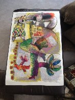 Danse Pantomime Pour Fruits De Velours Rouge 1982 Embellished Limited Edition Print by Theo Tobiasse - 1 Danse Pantomime Pour Fruits De Velours Rouge 1982 Embellished Limited Edition Print by Theo Tobiasse - 1