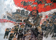 Composition With People Limited Edition Print by Theo Tobiasse - 0 Composition With People Limited Edition Print by Theo Tobiasse - 0
