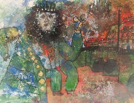 Bearded Man With Flower Limited Edition Print by Theo Tobiasse - 0 Bearded Man With Flower Limited Edition Print by Theo Tobiasse - 0