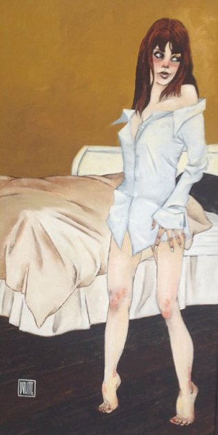 She Wears His Shirt 2012 50x31 - Huge Original Painting by Todd White