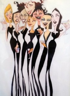 Girl Party 2005 Embellished Limited Edition Print - Todd White Girl Party 2005 Embellished Limited Edition Print - Todd White