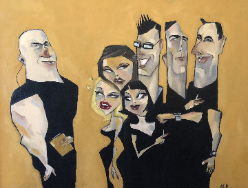 Hollywood Line Dance 2002 32x42 Super Huge Original Painting - Todd White Hollywood Line Dance 2002 32x42 Super Huge Original Painting - Todd White