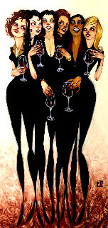 Girl Party Reunion 62x38 Super Huge Original Painting - Todd White Girl Party Reunion 62x38 Super Huge Original Painting - Todd White