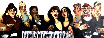 Passing Notes At a Bar 2012 Embellished Limited Edition Print - Todd White Passing Notes At a Bar 2012 Embellished Limited Edition Print - Todd White