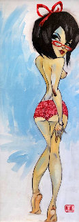 Boys Don't Tell Embellished Unique 39x12 Original Painting - Todd White
