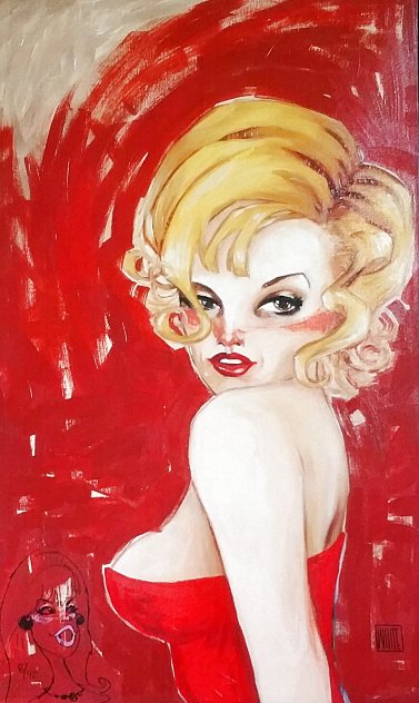 Every Kiss She Wasted Bad 2006 Embellished w Remrque Limited Edition Print by Todd White