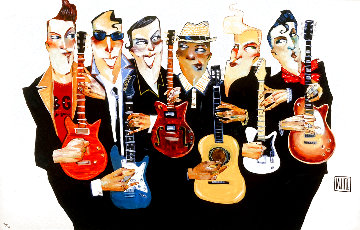 Six String Embellished Limited Edition Print - Todd White Six String Embellished Limited Edition Print - Todd White