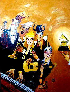 Grammy 2007 Black Eyed Peas with Remarque Limited Edition Print - Todd White Grammy 2007 Black Eyed Peas with Remarque Limited Edition Print - Todd White