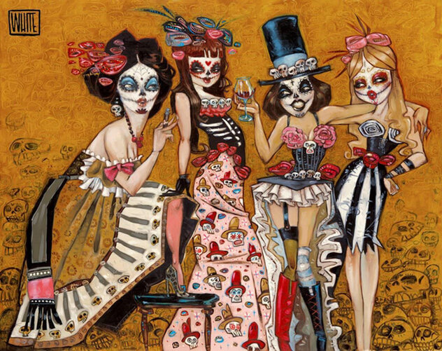 Dead Sexy - Framed Embellished Giclee on Canvas - Huge by Todd White