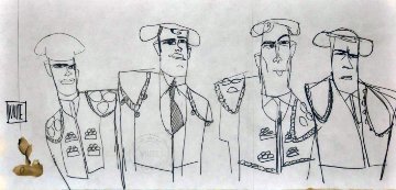 Matadors Drawing 2003 12x21 Drawing - Todd White Matadors Drawing 2003 12x21 Drawing - Todd White