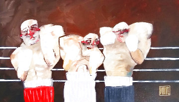 Wanna Fight 2006 26x38 Original Painting - Todd White Wanna Fight 2006 26x38 Original Painting - Todd White