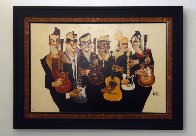 Six Strings 2007 Embellished Lennon, Garcia, Wood and the Boys Limited Edition Print by Todd White - 1