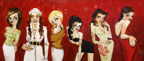 My Heaven and Hell 2007 - Framed Embellished Giclee on Canvas - Huge Limited Edition Print - Todd White