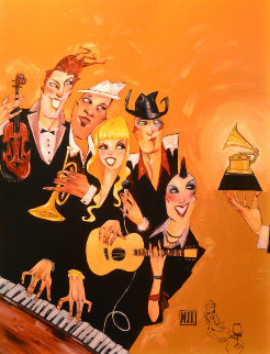 Grammy 2007 Embellished with Remarque Limited Edition Print - Todd White Grammy 2007 Embellished with Remarque Limited Edition Print - Todd White