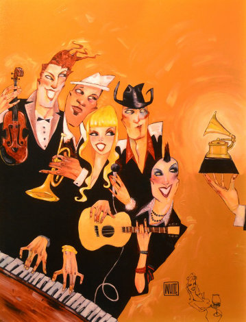 Grammy 2007 Embellished with Remarque Limited Edition Print - Todd White