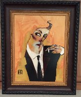 Smoker w/ Remarque 2009 26x32 Original Painting by Todd White - 1 Smoker w/ Remarque 2009 26x32 Original Painting by Todd White - 1