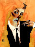 Smoker w/ Remarque 2009 26x32 Original Painting by Todd White - 0