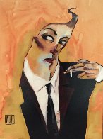 Smoker w/ Remarque 2009 26x32 Original Painting by Todd White - 2 Smoker w/ Remarque 2009 26x32 Original Painting by Todd White - 2