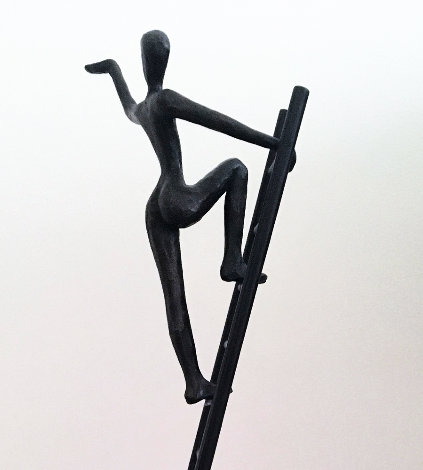 Ladder of Success Bronze Sculpture 1996 28 in Sculpture - Tolla Inbar