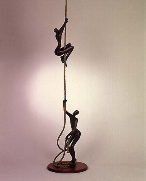 Aspiration Duo Bronze Sculpture 1999 Sculpture by Tolla Inbar