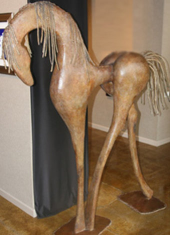 Bronze Horse II Sculpture 2007 78 in -  Life Size Sculpture - Tolla Inbar